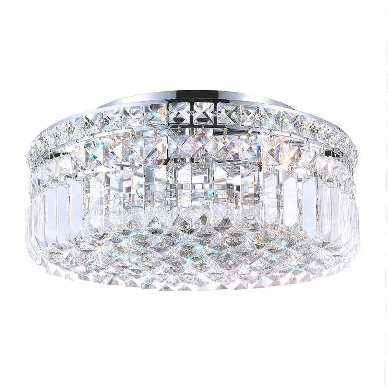 CWI Lighting 8005C14C-R Colosseum Four Light Flush Mount, Chrome