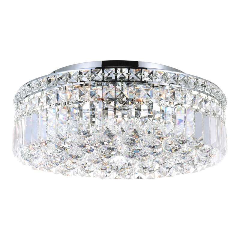 CWI Lighting 8005C16C-R Colosseum Five Light Flush Mount, Chrome