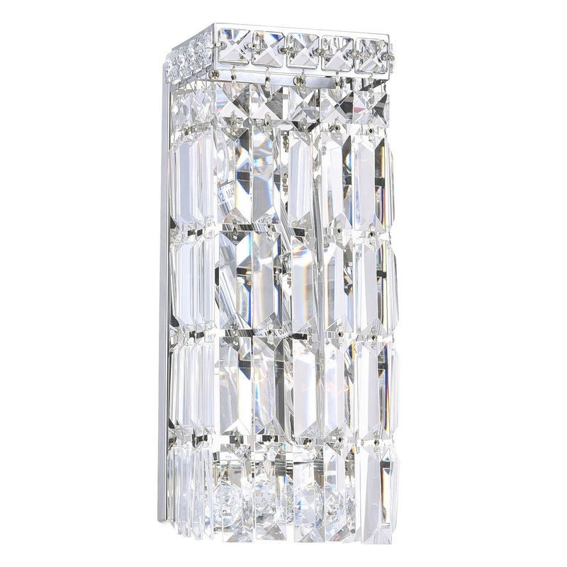 CWI Lighting 8007W5C Colosseum Two Light Bathroom Sconce, Chrome