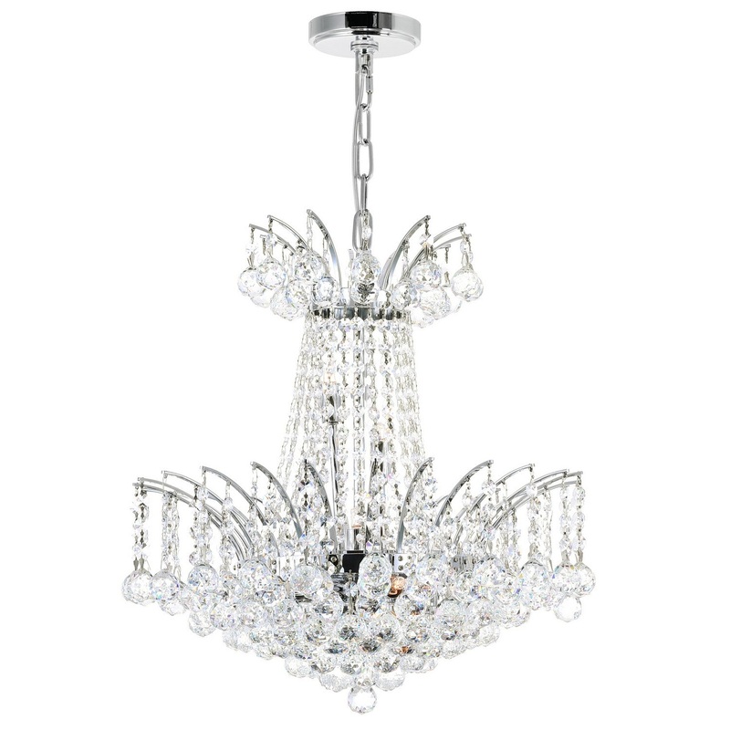 CWI Lighting 8010P20C Posh 11 Light Chandelier, Chrome (Discontinued)