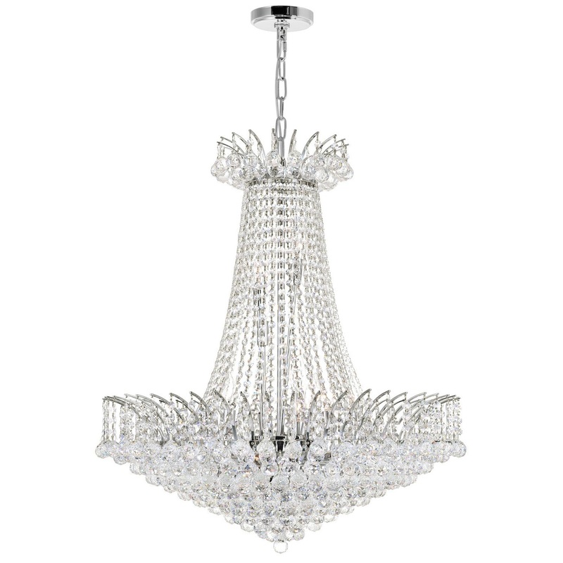 CWI Lighting 8010P30C Posh 22 Light Chandelier, Chrome (Discontinued)