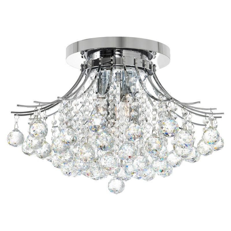 CWI Lighting 8012C20C Princess Six Light Flush Mount, Chrome