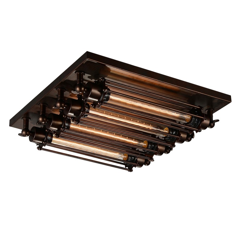 CWI Lighting 9613C18-4-126 Kiera Four Light Flush Mount, Chocolate (Discontinued)