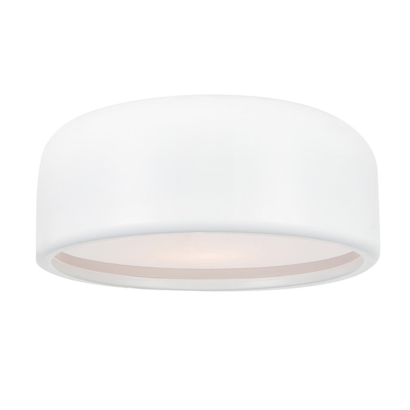 CWI Lighting 9688C14-2-172 Campton Two Light Flush Mount, White
