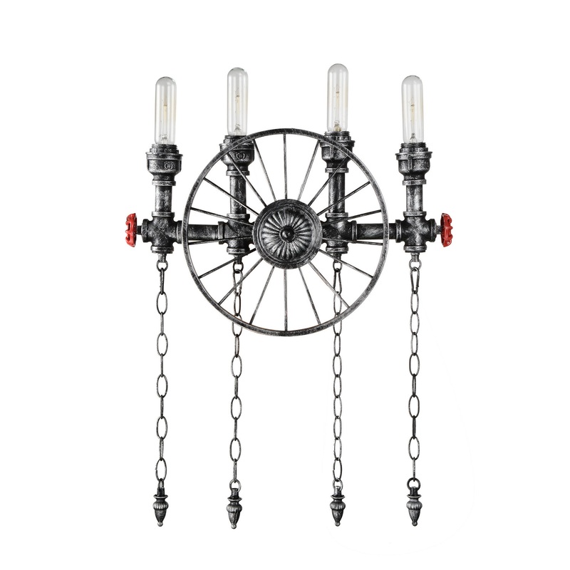 CWI Lighting 9694W22-4-187 Rio Four Light Wall Sconce, Gray (Discontinued)