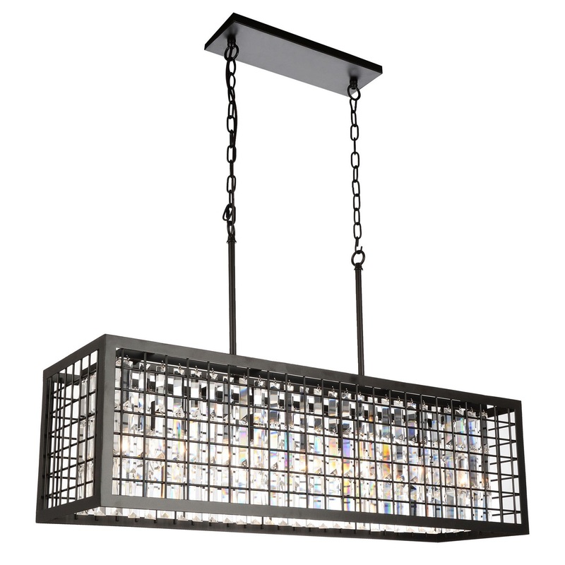 CWI Lighting 9697P36-4-192 Meghna Four Light Chandelier, Brown