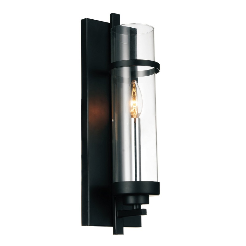 CWI Lighting 9827W5-1-101 Sierra One Light Wall Sconce, Black