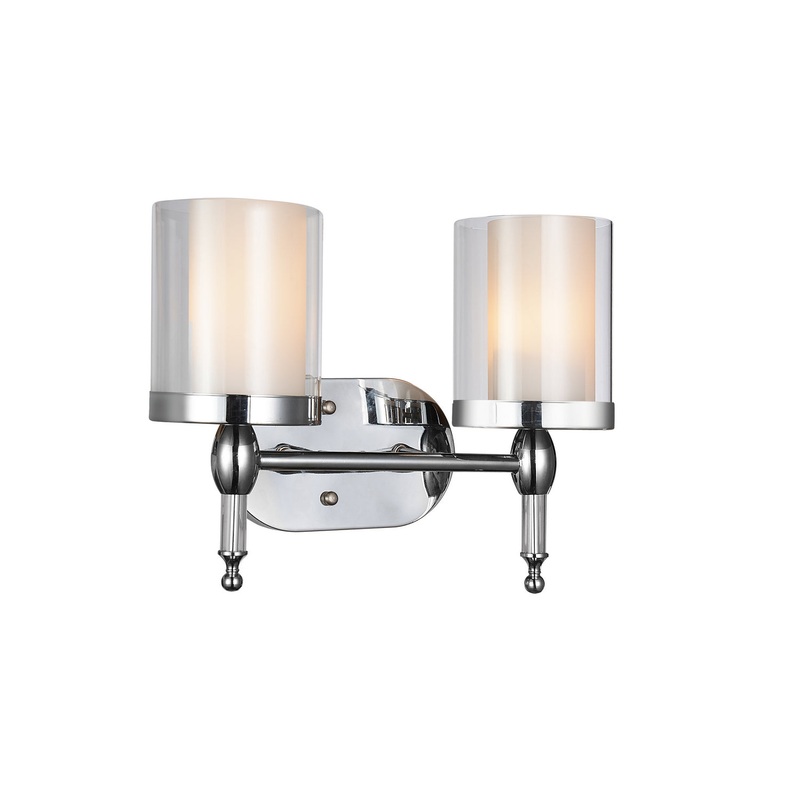 CWI Lighting 9851W14-2-601 Maybelle Two Light Vanity, Chrome