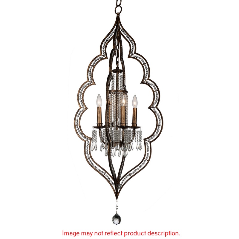 CWI Lighting 9853P21-4-195 Seine Four Light Chandelier, Champagne (Discontinued)
