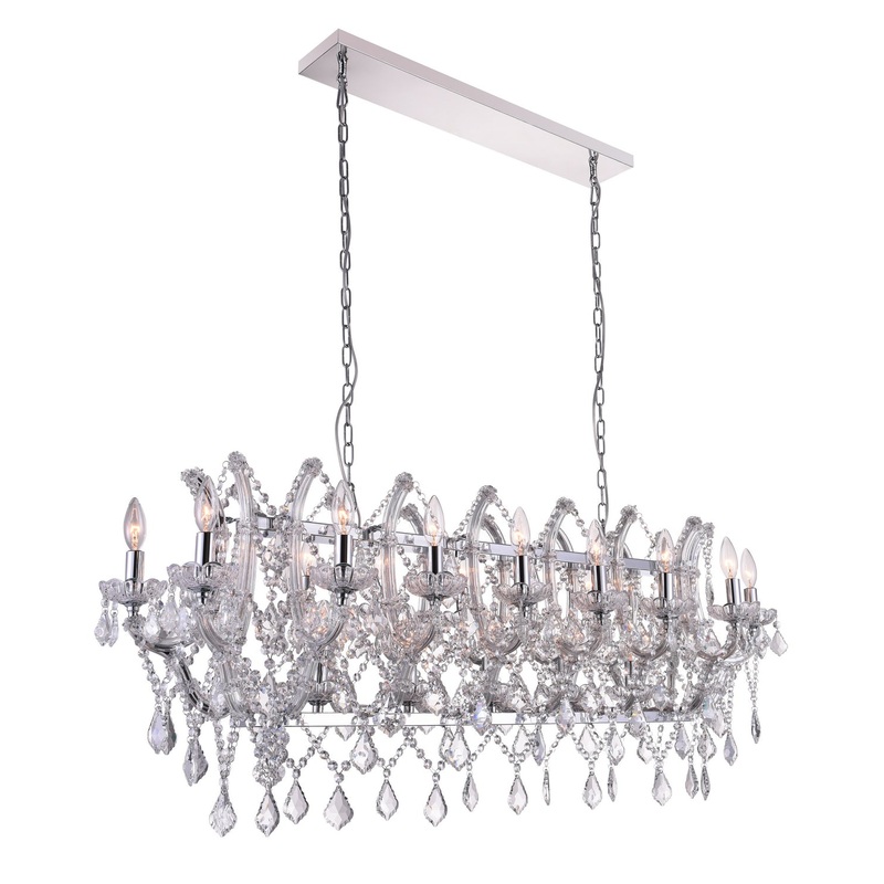 CWI Lighting 9910P49-21-601 Aleka 21 Light Chandelier, Chrome (Discontinued)