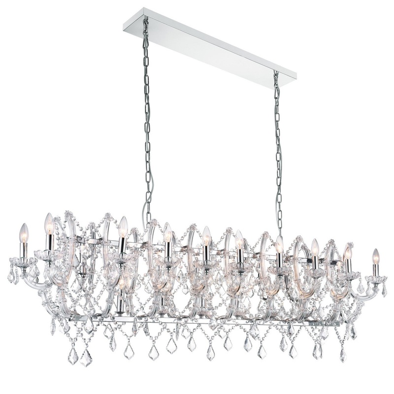 CWI Lighting 9910P58-24-601 Aleka 24 Light Chandelier, Chrome