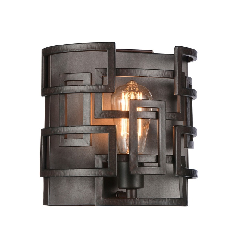 CWI Lighting 9913W10-1-205 Litani One Light Wall Sconce, Brown