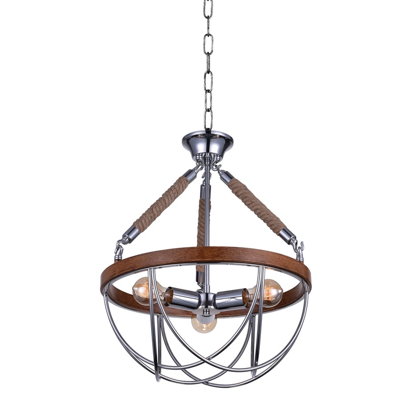 CWI Lighting 9965P18-3-601 Parana Three Light Chandelier, Chrome (Discontinued)