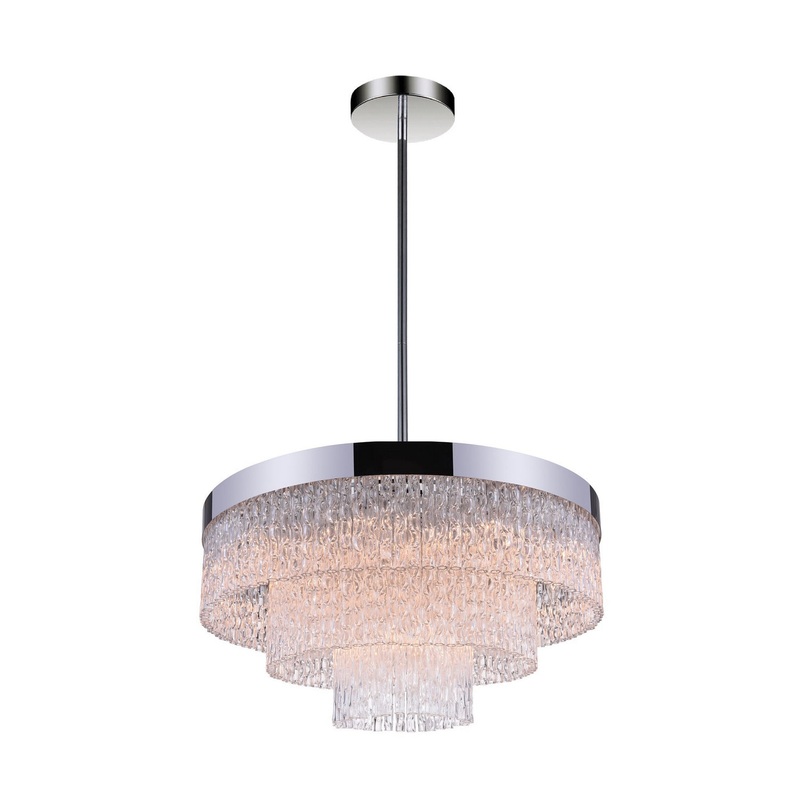 CWI Lighting 5695P32-12-601 Carlotta 12 Light Chandelier, Chrome