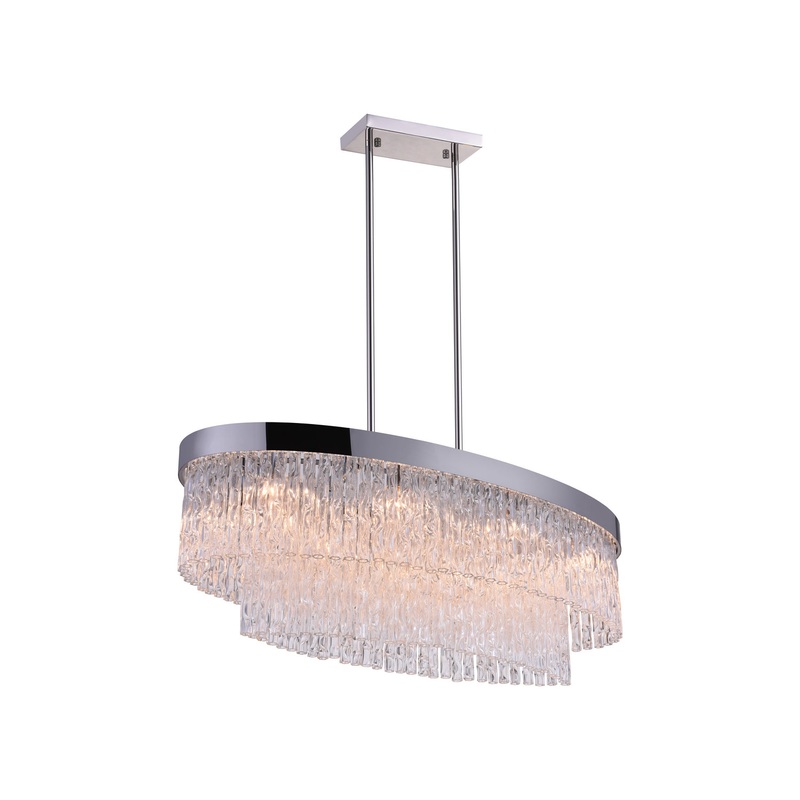 CWI Lighting 5695P36-8-601-O Carlotta Eight Light Island Chandelier, Chrome (Discontinued)