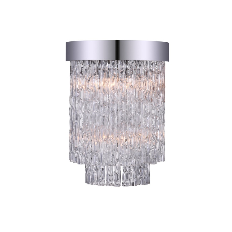 CWI Lighting 5695W8-2-601 Carlotta Two Light Wall Sconce, Chrome (Discontinued)