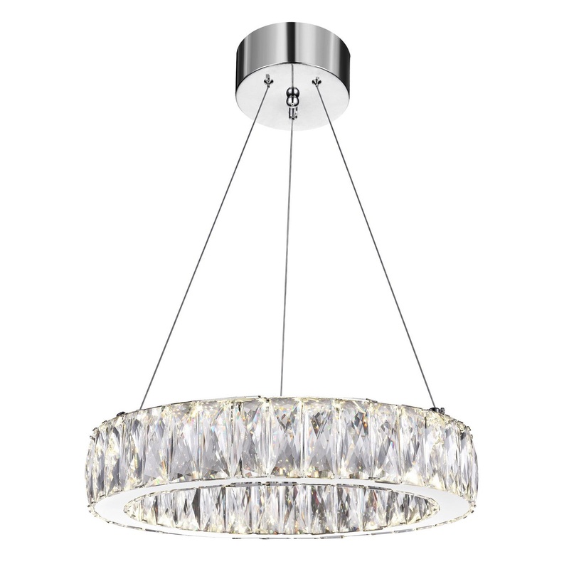 CWI Lighting 5704P16-1-601-A Juno LED Chandelier, Chrome