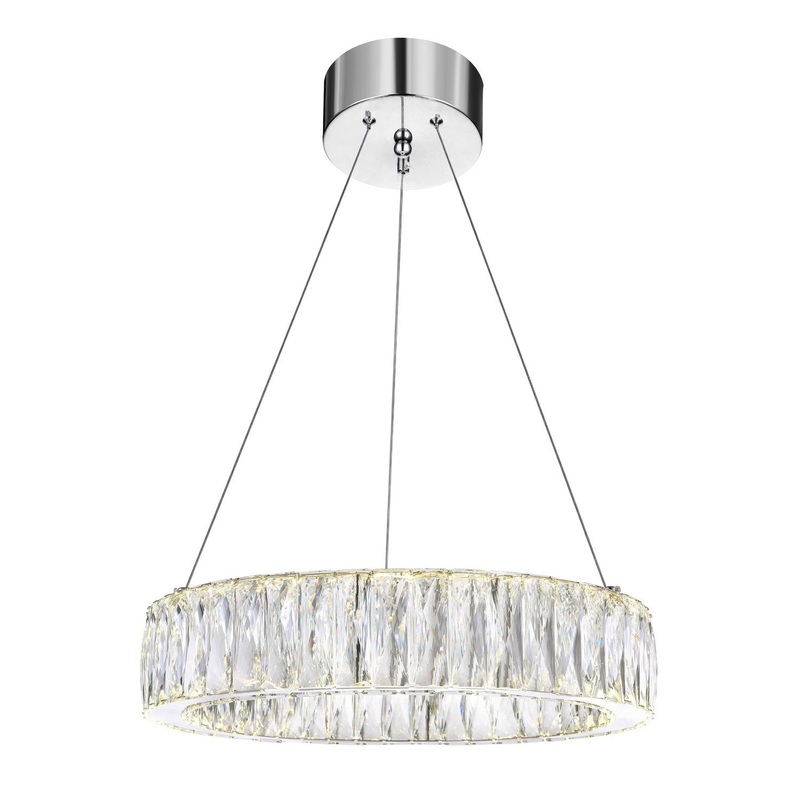 CWI Lighting 5704P20-1-601 Juno LED Chandelier, Chrome