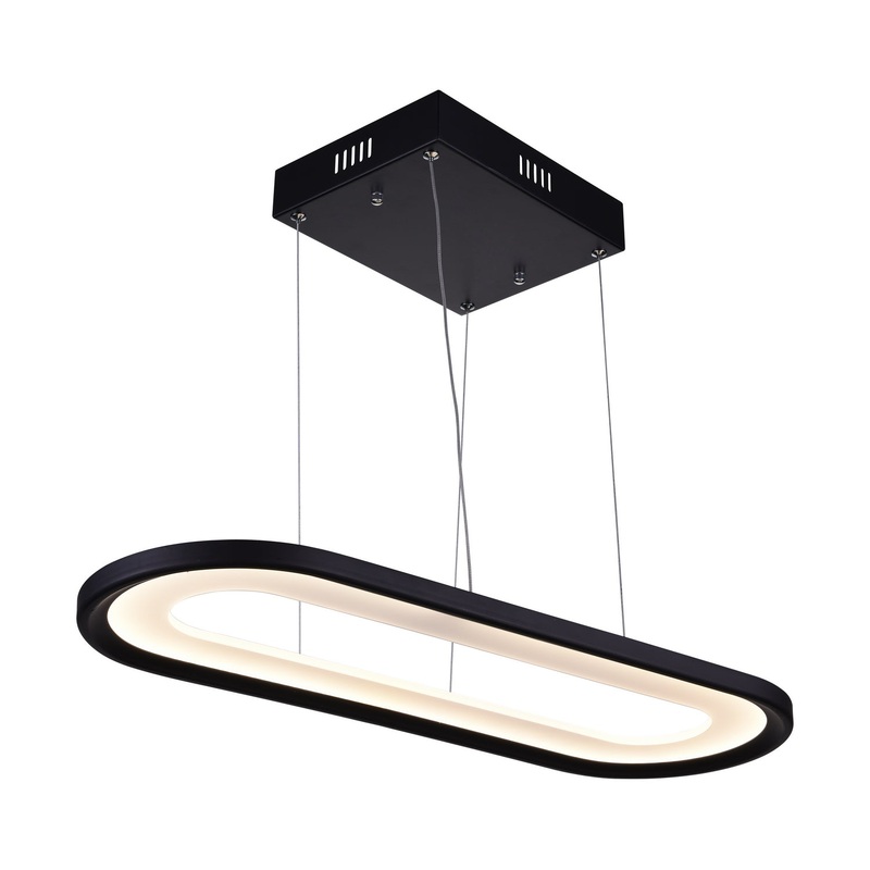CWI Lighting 7111P27-101 Capel LED Island Chandelier, Black (Discontinued)