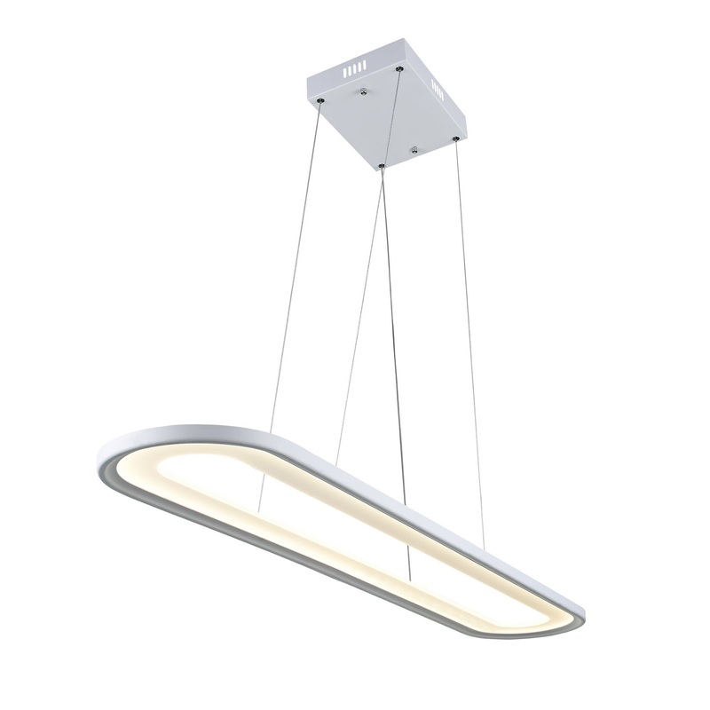 CWI Lighting 7111P27-103 Capel LED Island Chandelier, White (Discontinued)
