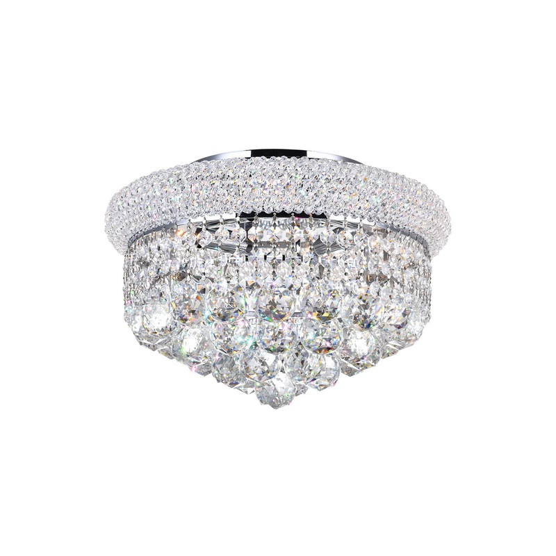 CWI Lighting 8001C14C Empire Four Light Flush Mount, Chrome