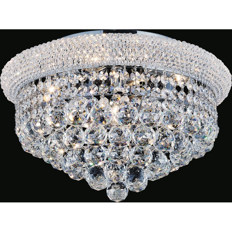 CWI Lighting 8001C18C Empire Five Light Flush Mount, Chrome