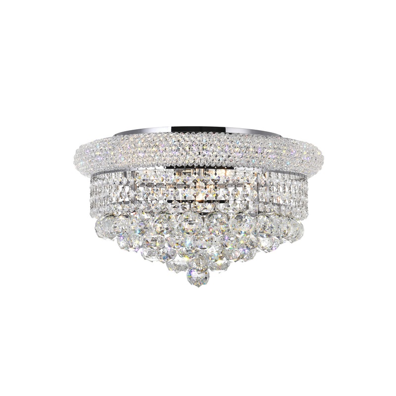 CWI Lighting 8001C20C Empire Eight Light Flush Mount, Chrome