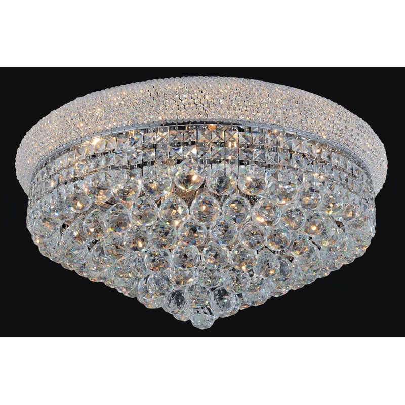 CWI Lighting 8001C28C Empire 15 Light Flush Mount, Chrome (Discontinued)
