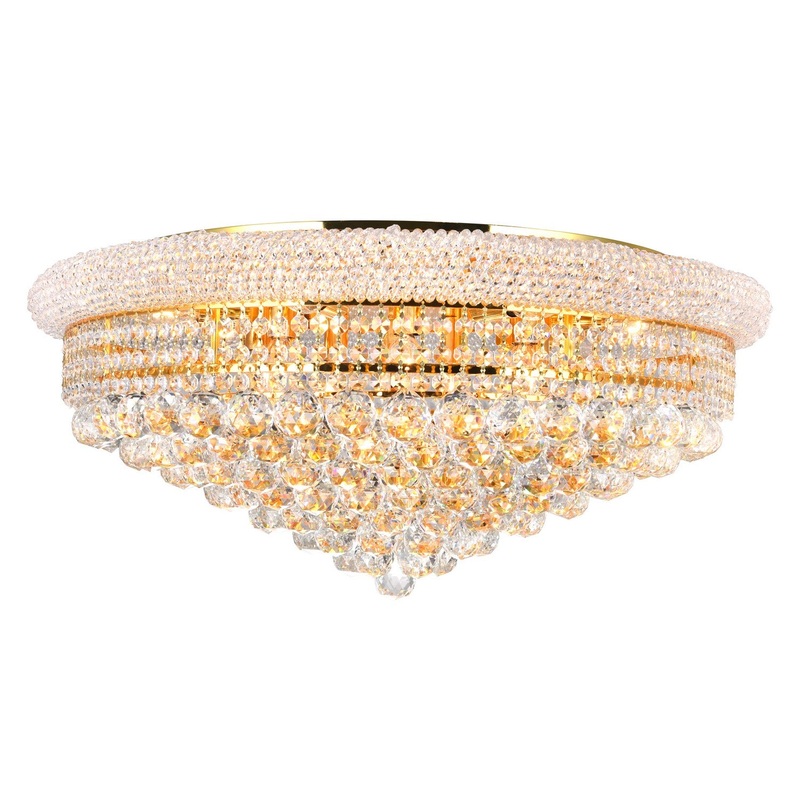 CWI Lighting 8001C28G Empire 15 Light Flush Mount, Gold (Discontinued)