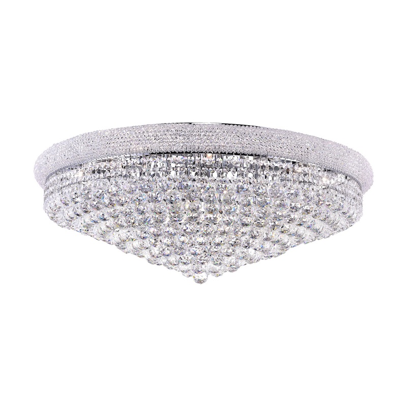 CWI Lighting 8001C36C Empire 20 Light Flush Mount, Chrome