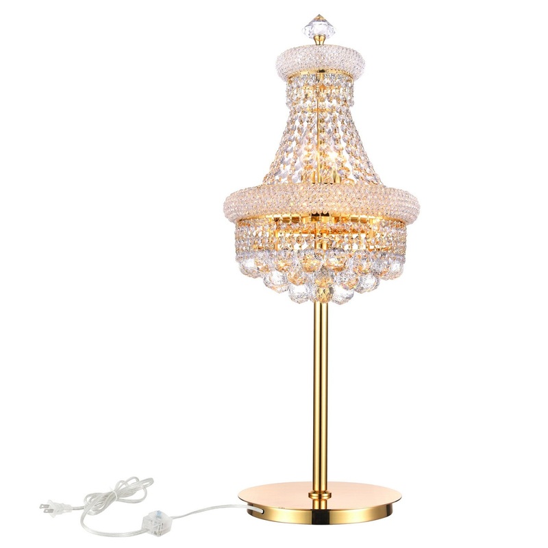 CWI Lighting 8001T14G Empire Six Light Table Lamp, Gold