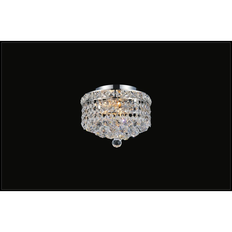 CWI Lighting 8002C10C Luminous Two Light Flush Mount, Chrome