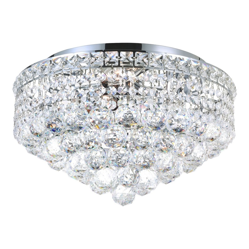 CWI Lighting 8002C16C Luminous Five Light Flush Mount, Chrome