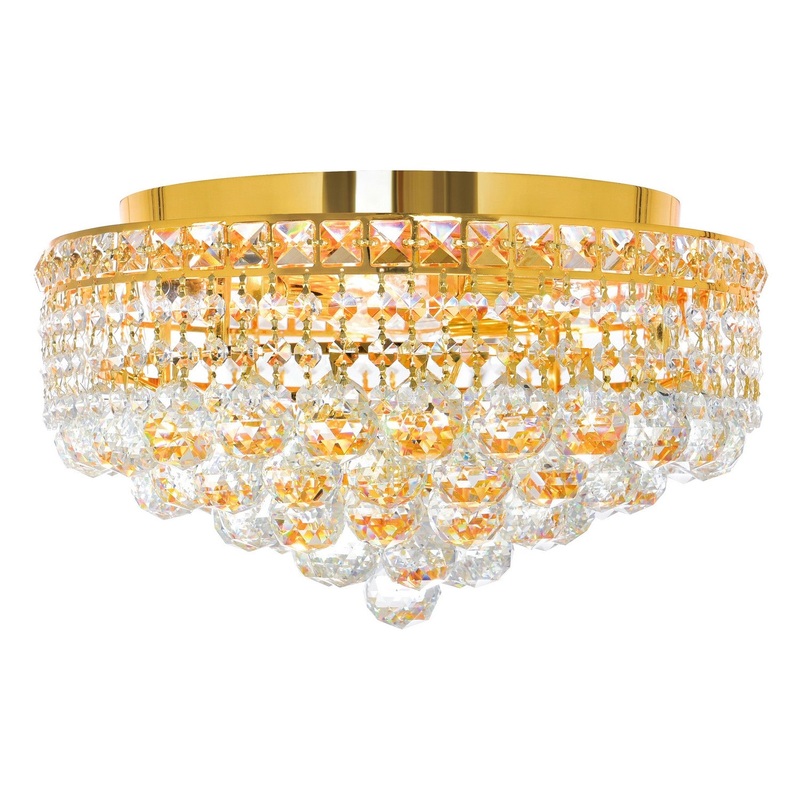 CWI Lighting 8002C16G Luminous Five Light Flush Mount, Gold (Discontinued)