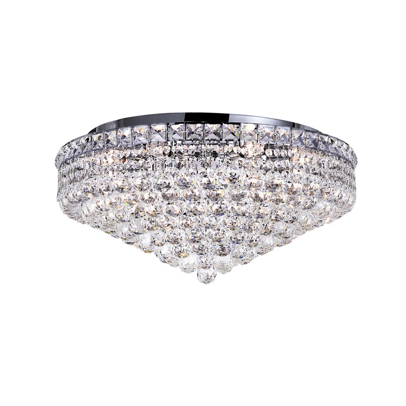 CWI Lighting 8002C24C Luminous 12 Light Flush Mount, Chrome (Discontinued)