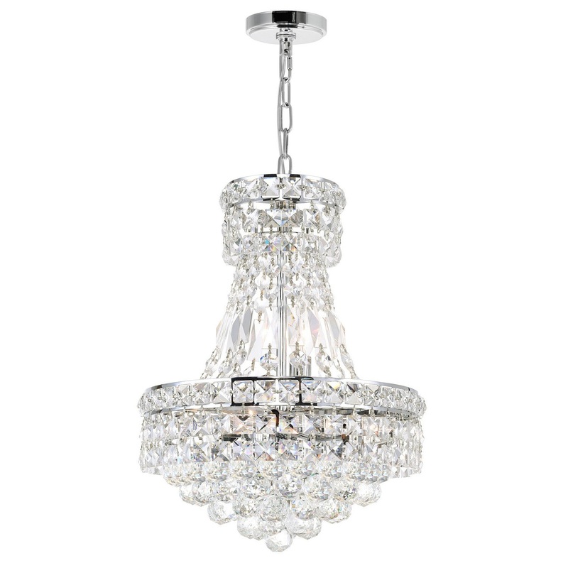 CWI Lighting 8002P12C Luminous Four Light Mini Chandelier, Chrome (Discontinued)