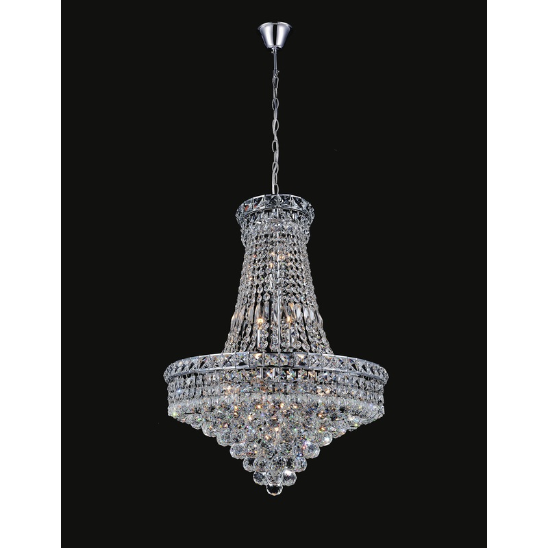 CWI Lighting 8002P22C Luminous 14 Light Chandelier, Chrome (Discontinued)