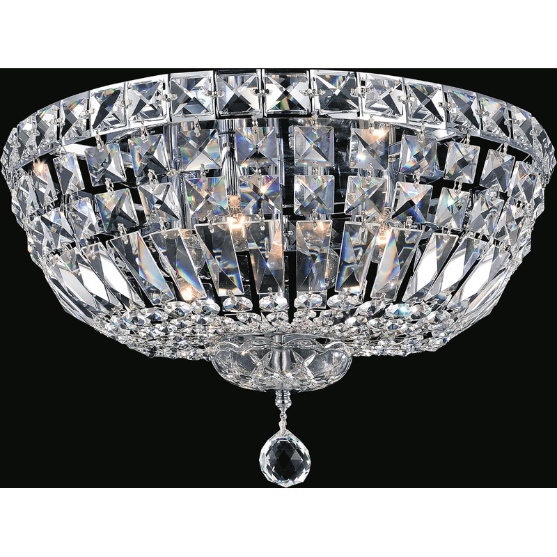 CWI Lighting 8003C18C Stefania Six Light Flush Mount, Chrome