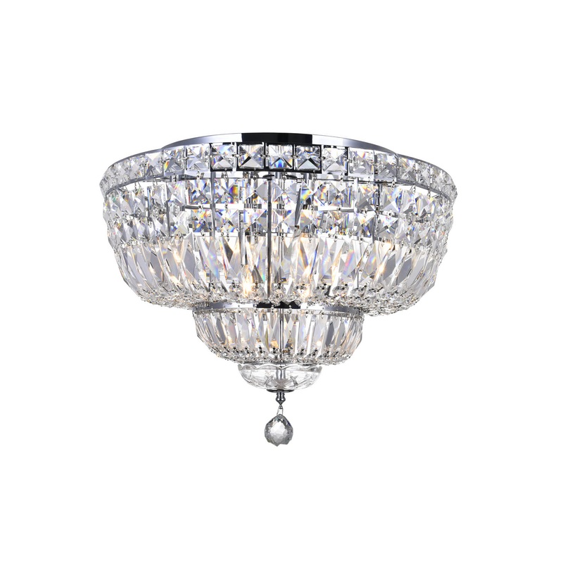 CWI Lighting 8003C20C Stefania Eight Light Flush Mount, Chrome