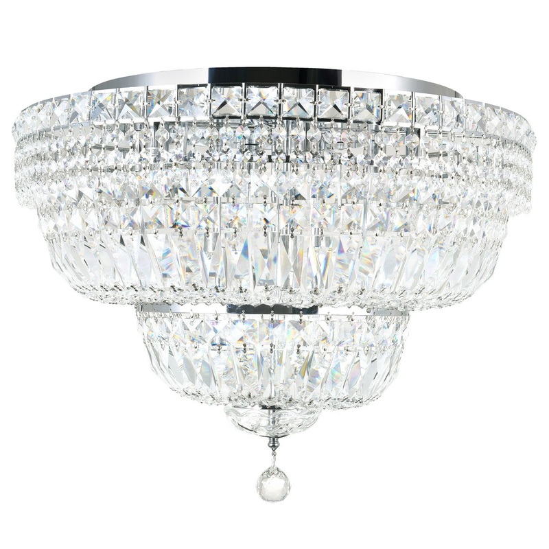 CWI Lighting 8003C30C Stefania 16 Light Flush Mount, Chrome
