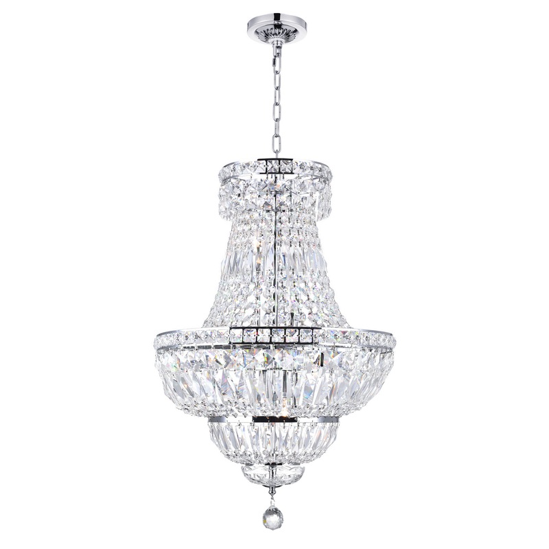 CWI Lighting 8003P18C Stefania Eight Light Chandelier, Chrome