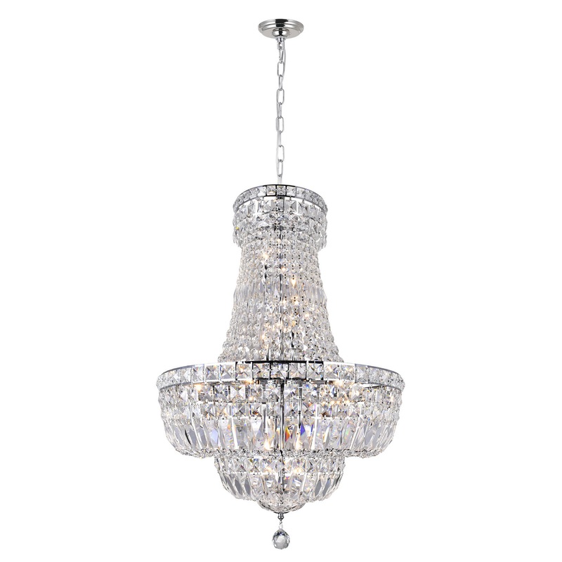 CWI Lighting 8003P22C Stefania 13 Light Chandelier, Chrome