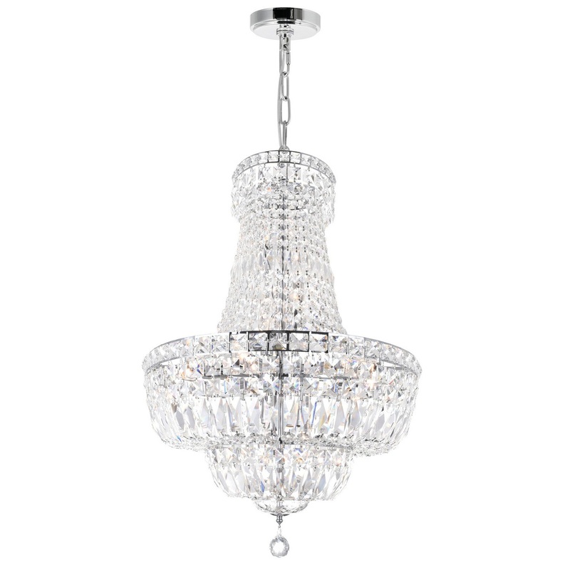 CWI Lighting 8003P30C Stefania 17 Light Chandelier, Chrome