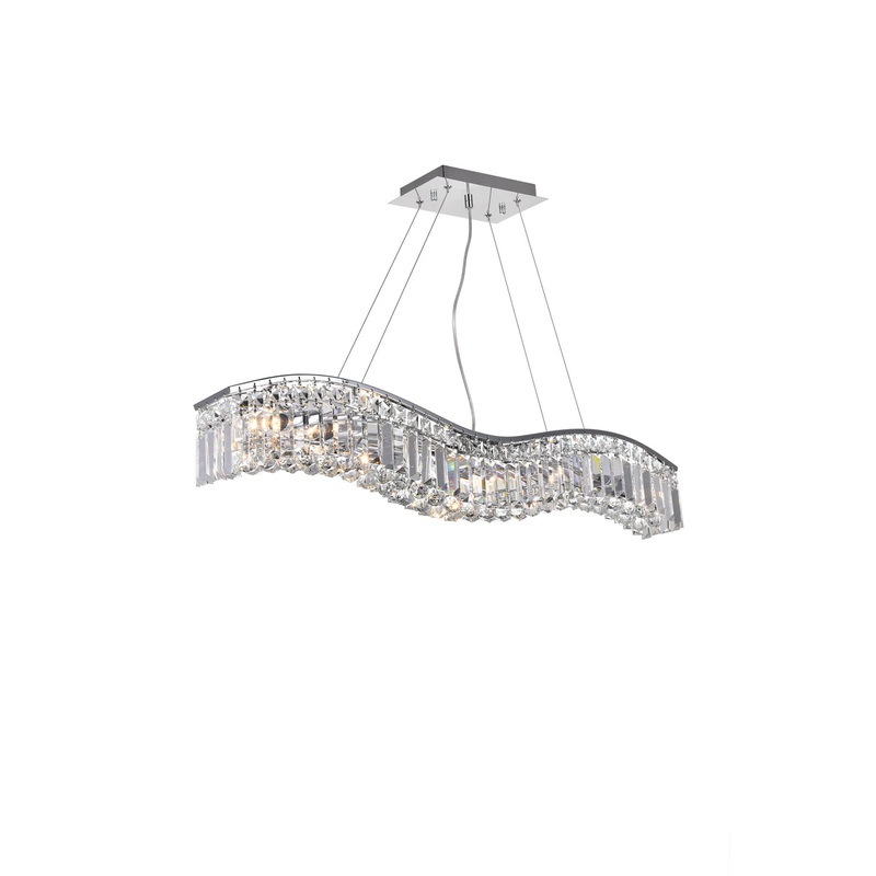 CWI Lighting 8004P36C-A (clear) Glamorous Seven Light Chandelier, Chrome