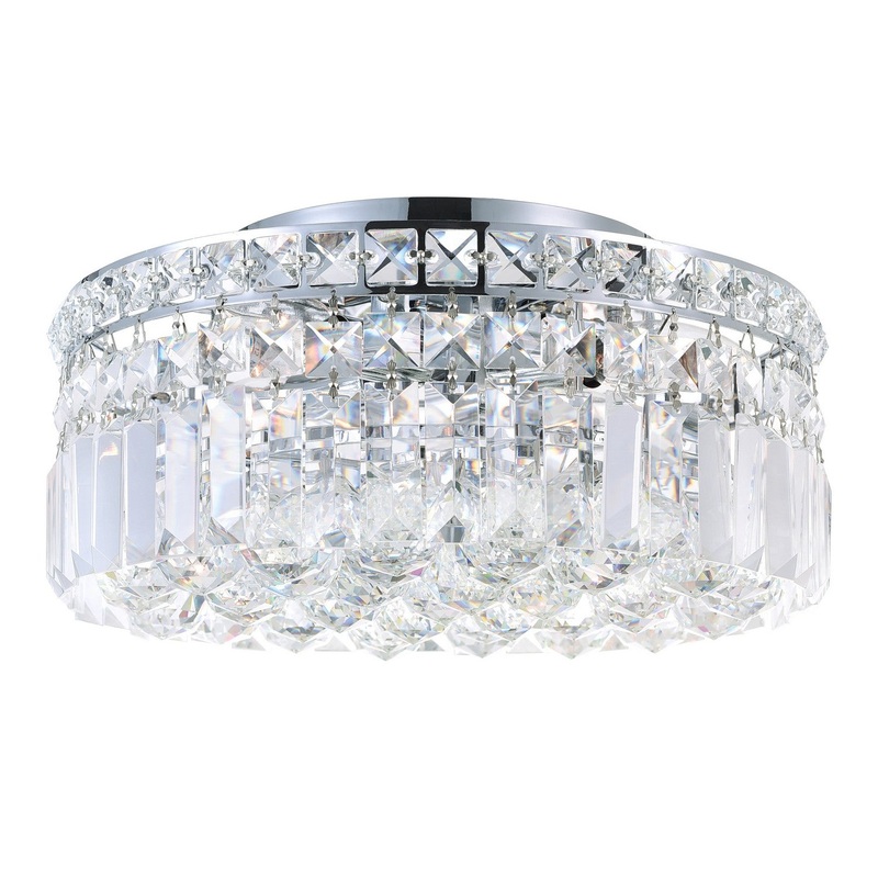 CWI Lighting 8005C12C-R Colosseum Four Light Flush Mount, Chrome