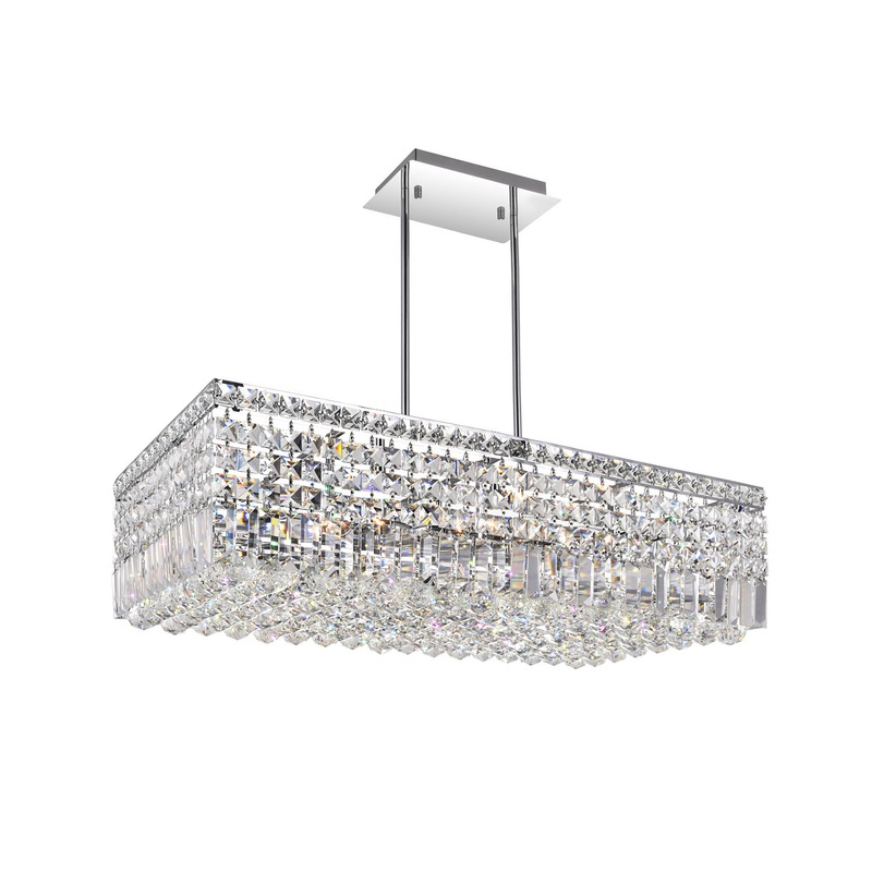 CWI Lighting 8030P30C-RC Colosseum Ten Light Chandelier, Chrome