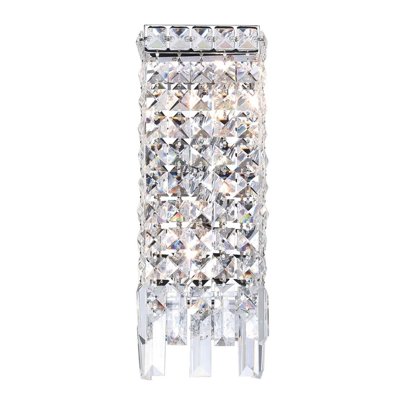 CWI Lighting 8031W5C Colosseum Two Light Wall Sconce, Chrome