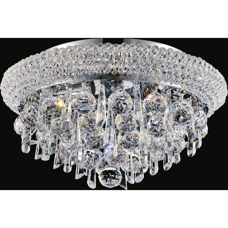 CWI Lighting 8040C16C Kingdom Six Light Flush Mount, Chrome (Discontinued)
