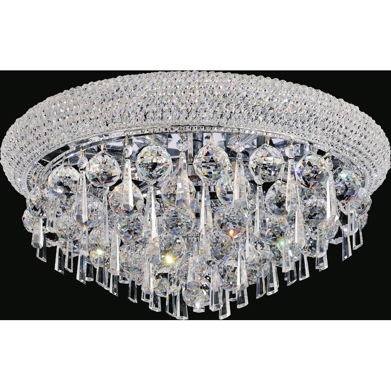 CWI Lighting 8040C20C Kingdom Seven Light Flush Mount, Chrome (Discontinued)