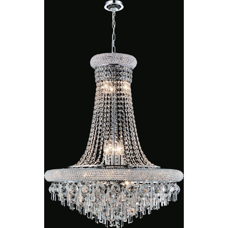 CWI Lighting 8040P20C Kingdom Nine Light Chandelier, Chrome (Discontinued)